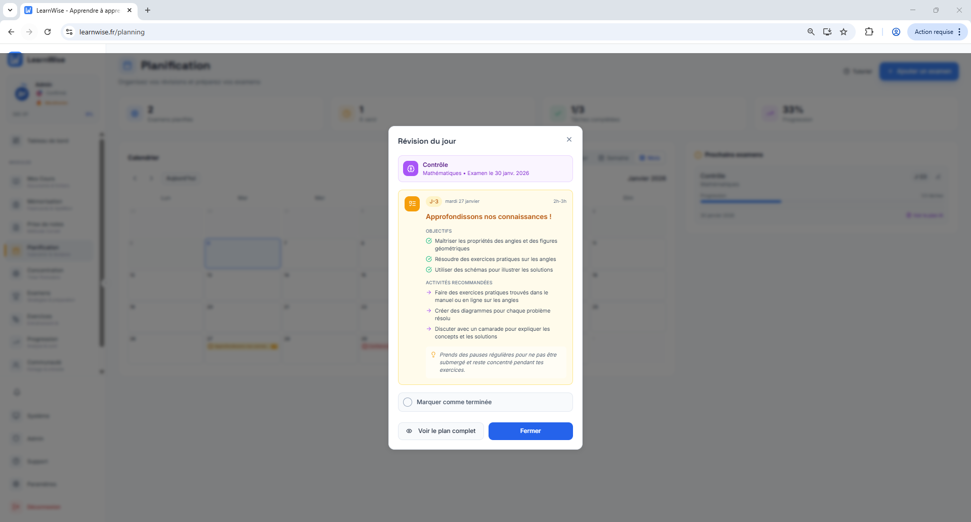 Révision du jour - Approfondissons nos connaissances